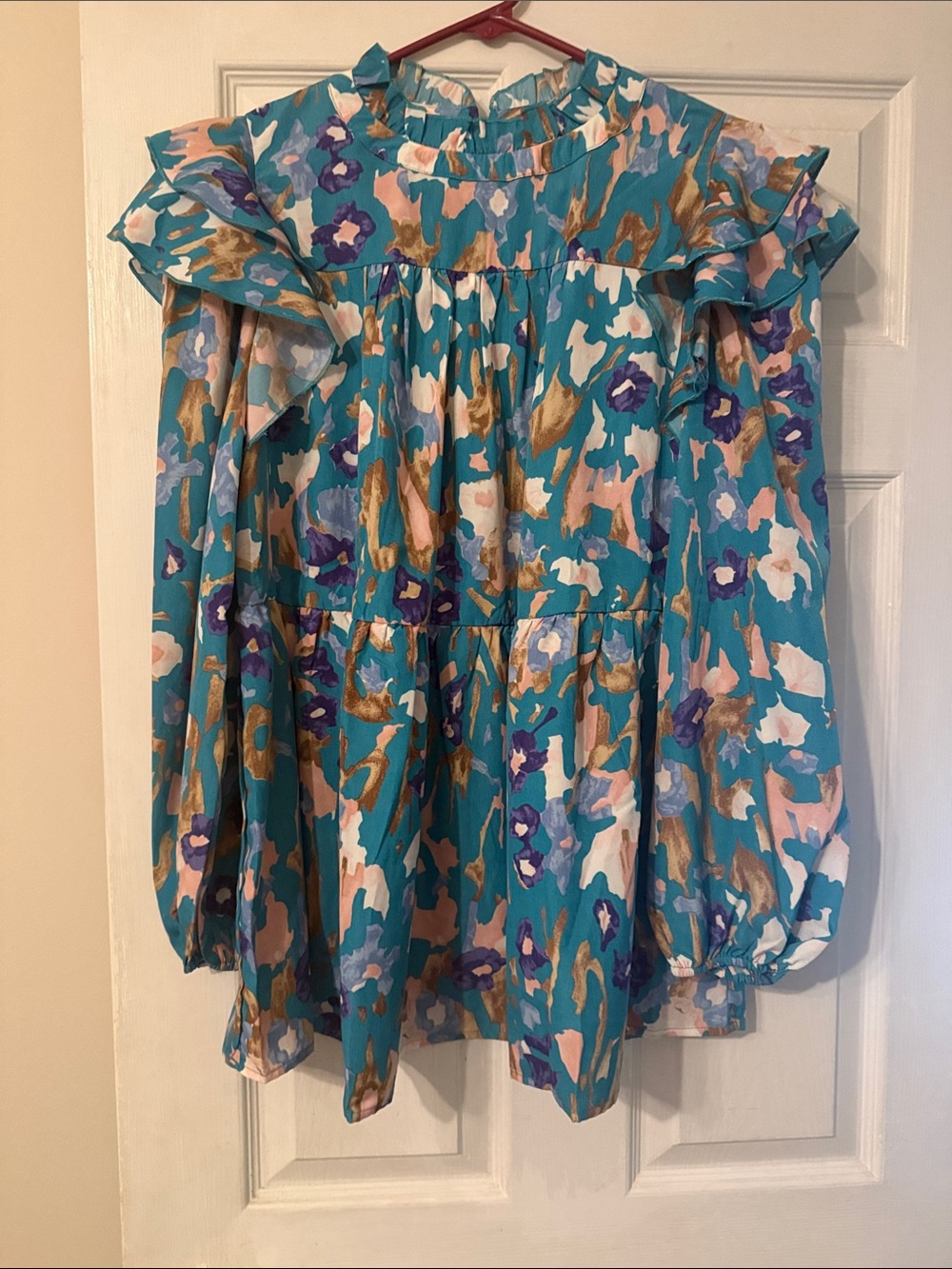 Shop the Mint! Raise Your Standards Teal Blue Floral Blouse